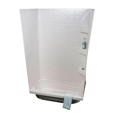 24" x 32" Bath Tub Surround, White, 59"H