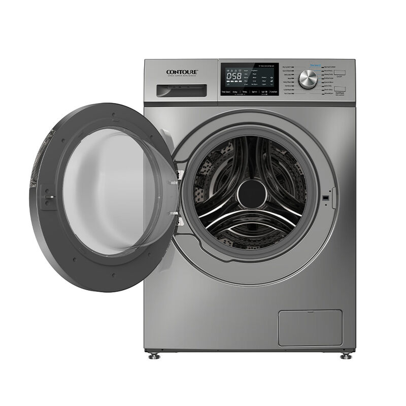 CONTOURE 24" 2.7 cu.ft. High-Efficiency Stackable Front-Load Washer, Titanium image number 2
