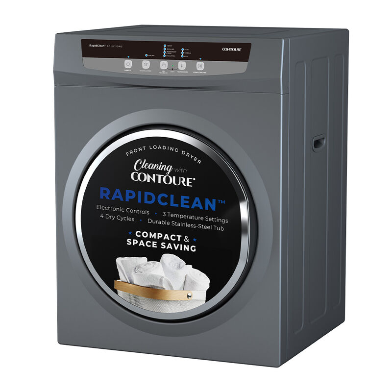CONTOURE 24" Stackable Front-Load Electric Dryer, Titanium image number 2