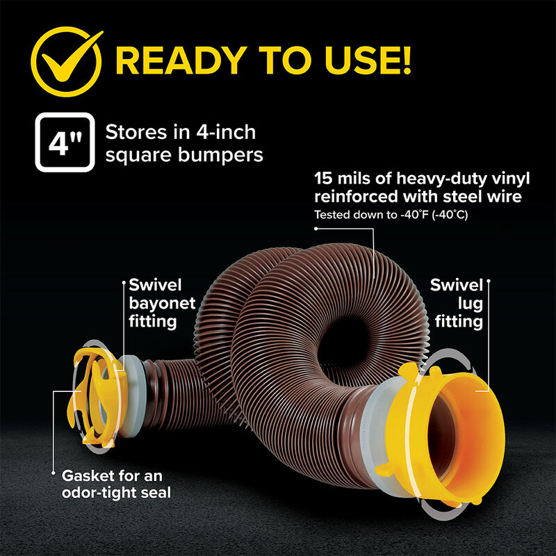 Camco 20 Feet Gray Sewer Hose image number 10