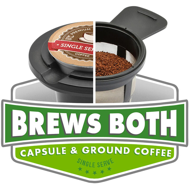 TRU Single Serve Dual Brew Coffee Maker w/ Stainless Accent image number 5