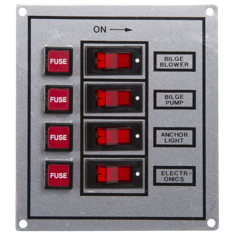Whitecap 4-Gang Rocker Switch Panel image number 1