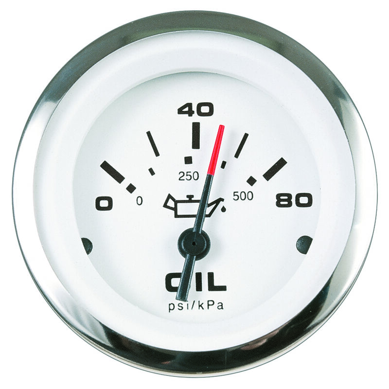 Sierra Lido 2" Oil Pressure Gauge, 0-80 PSI image number 1