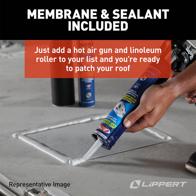 Alpha Systems SuperFlex RV Roof Patch Kit, White, 6 sq.ft. image number 6