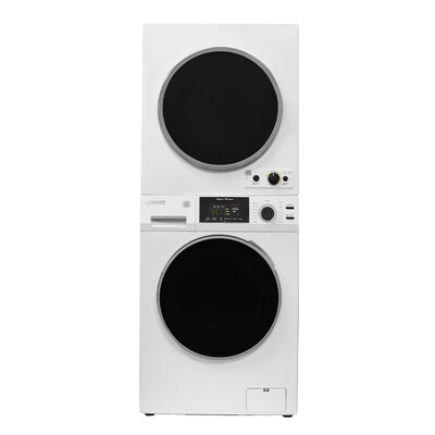 Equator Stackable EW 826 15-lb. Washer + ED 850 S 3.5 cu.ft. Vented Dryer, 110V, White