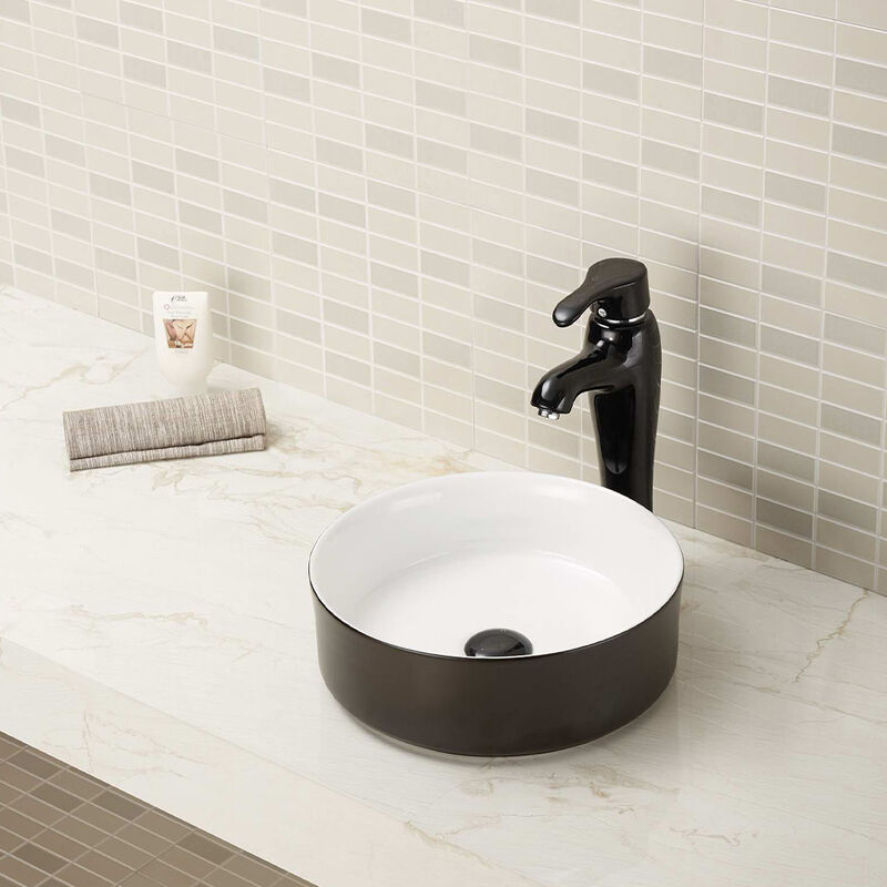 A&E Bath and Shower Henna Ceramic Round Sink image number 3