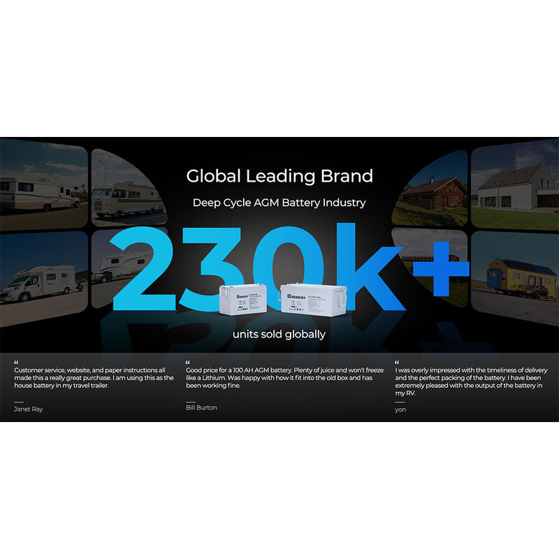 Renogy 12 Volt 100Ah Deep Cycle AGM Battery image number 4