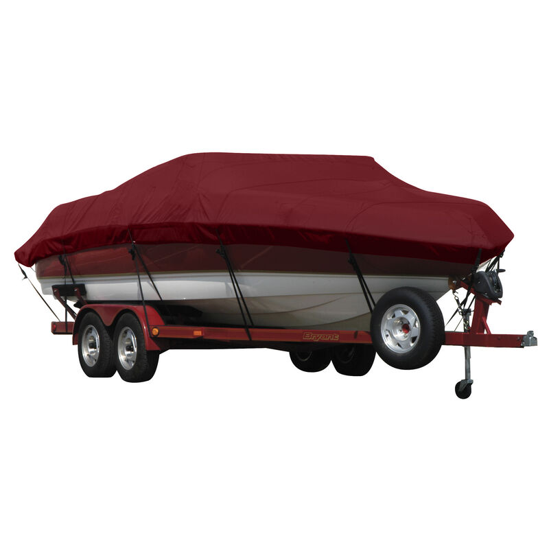 Exact Fit Covermate Sunbrella Boat Cover for Caravelle Interceptor 2300 Interceptor 2300 Cuddy I/O. Burgundy image number 1