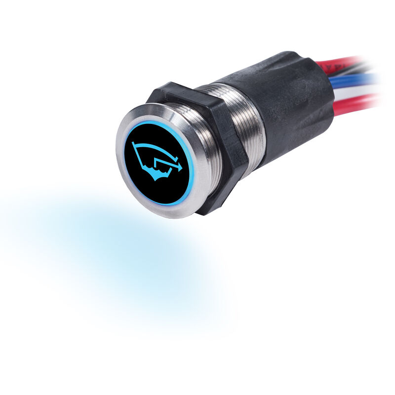 Blue Sea Systems 15A Push-Button Switch, OFF-ON, Backlit image number 2