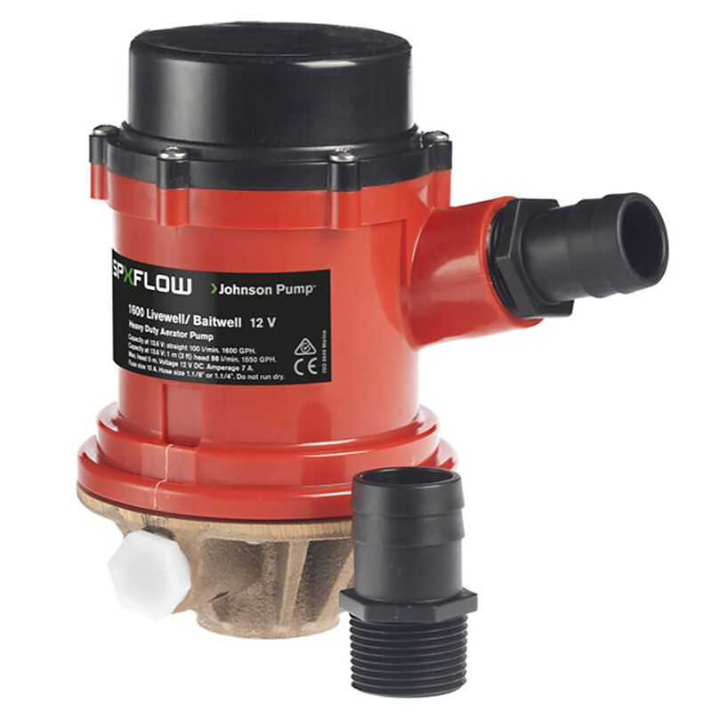 Johnson Pump Livewell / Baitwell Pump, Aerator Pump; 1600 Gallon Per Hour image number 1