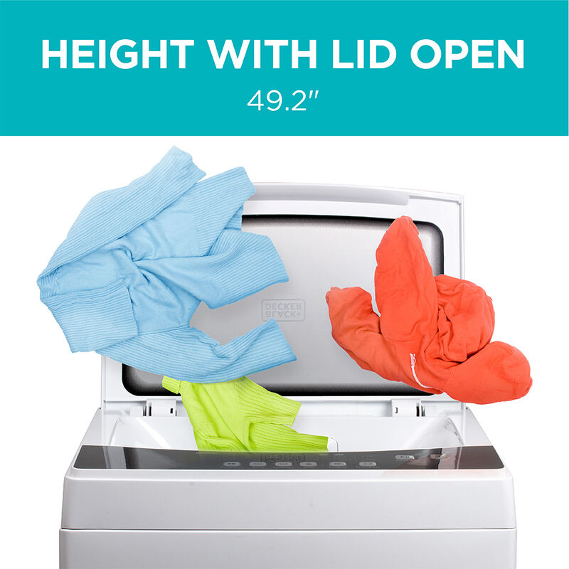 Black+Decker Portable 2.0 cu. ft. Top-Load Washer, White image number 6