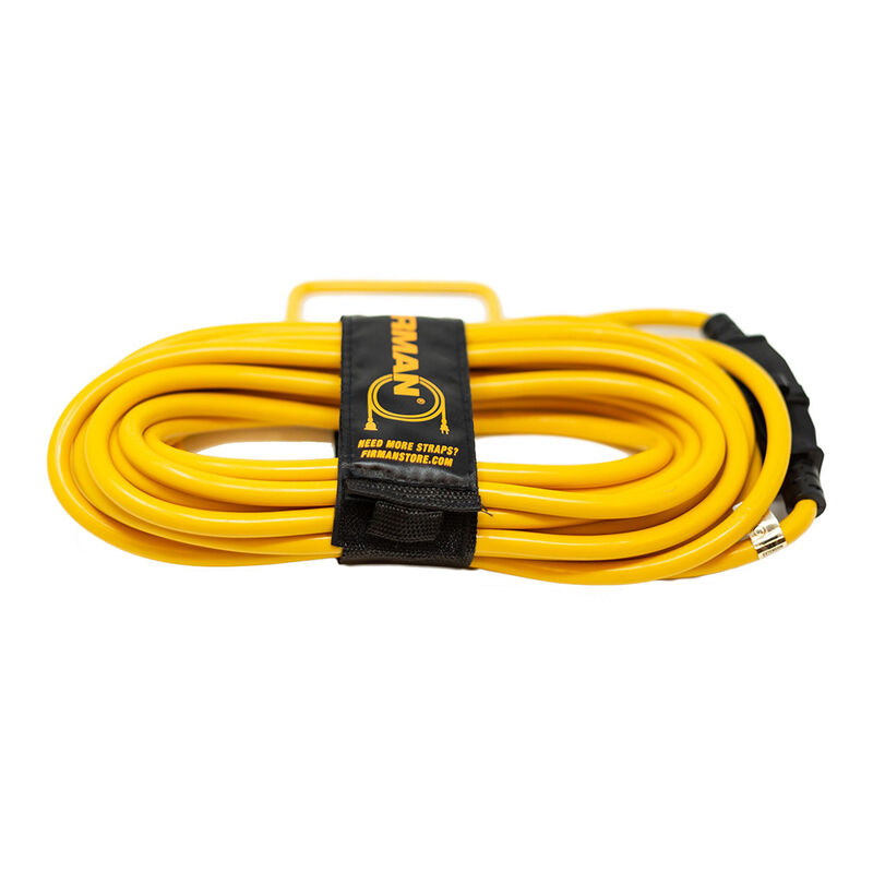 Medium Duty 5-15P to 5-15R Generator Utility Power Cord With Storage Strap, 25 ft. image number 1