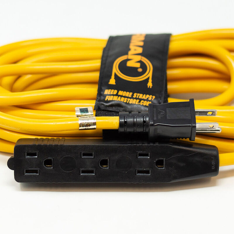 Medium Duty 5-15P to (3) 5-15R Generator Utility Power Cord With Storage Strap, 50 ft. image number 2