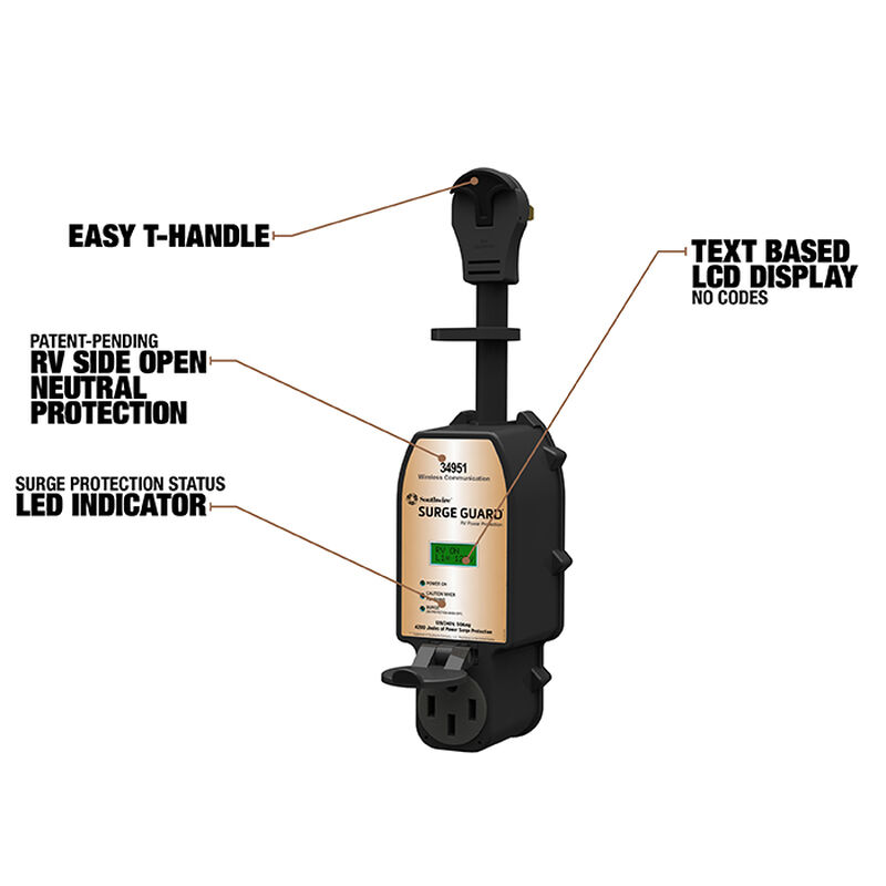 Southwire Surge Guard Portable 50-Amp 120/240-Volt Bluetooth-Capable Surge Protector image number 2