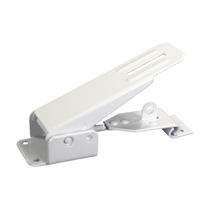 JR Products Steel Fold-Down Camper Latch and Catch, White image number 1