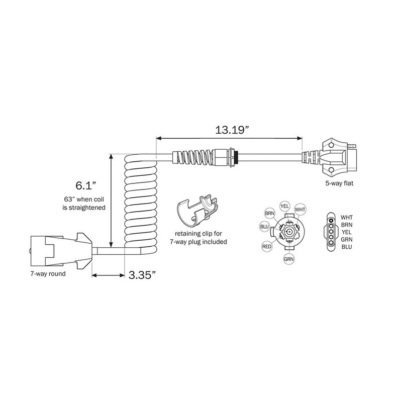 Optronics 7-Way Round to 5-Way Flat Adaptor image number 2