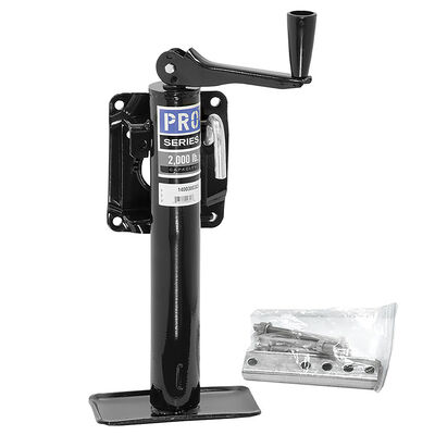 Pro Series Trailer Tongue Jack, Manual Retaining Ring Swivel