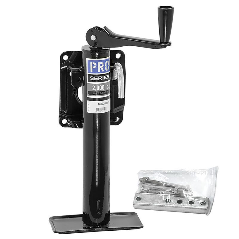 Pro Series Trailer Tongue Jack, Manual Retaining Ring Swivel image number 1
