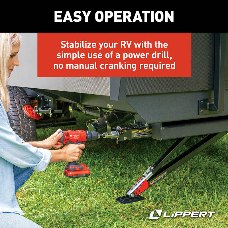 Lippert Quick Drop RV Stabilizer Double Leg Kit image number 5