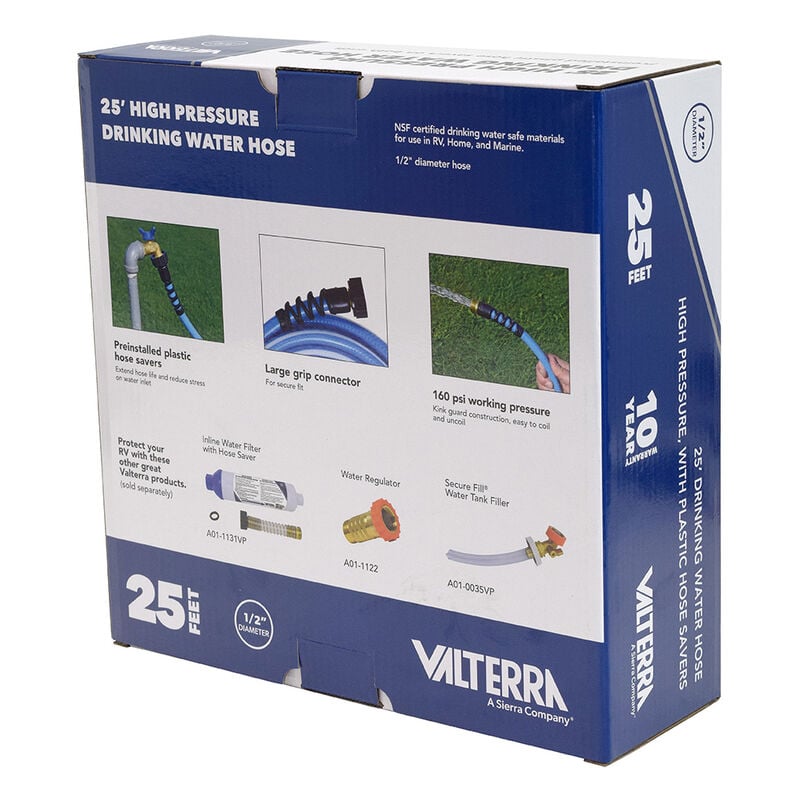 Valterra 25 Ft Blue Drinking Water Hose 1/2 Inch image number 8