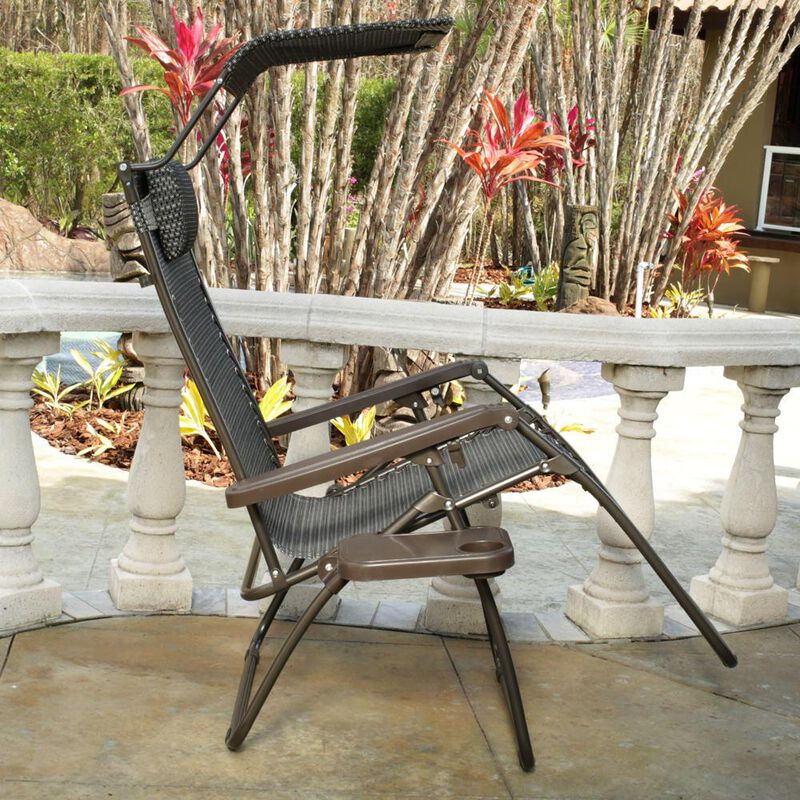 Venture Forward Mesh Extra-Wide Zero Gravity Recliner with Canopy image number 5