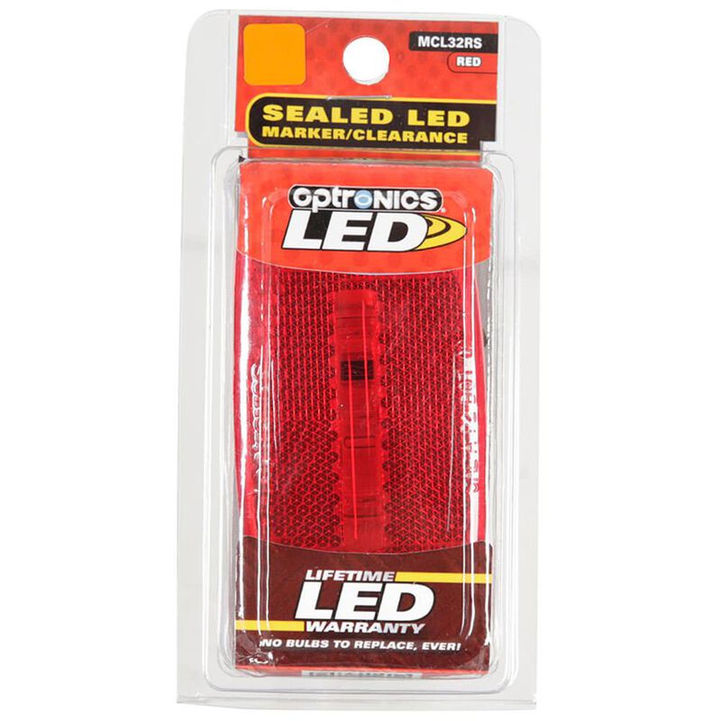 Oval LED Clearance/Marker Light; Replaceable Lens; Fleet Count; Red image number 3
