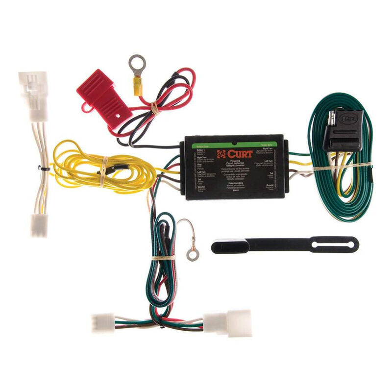 CURT 56147 Custom Wiring Harness, 4-Way Flat, Select Toyota Prius image number 1