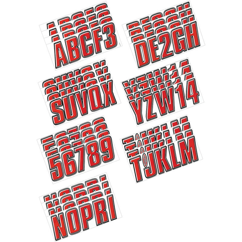 Hardline 800 Series 3" Letter/Number Kit, Solid w/Black Outline image number 3