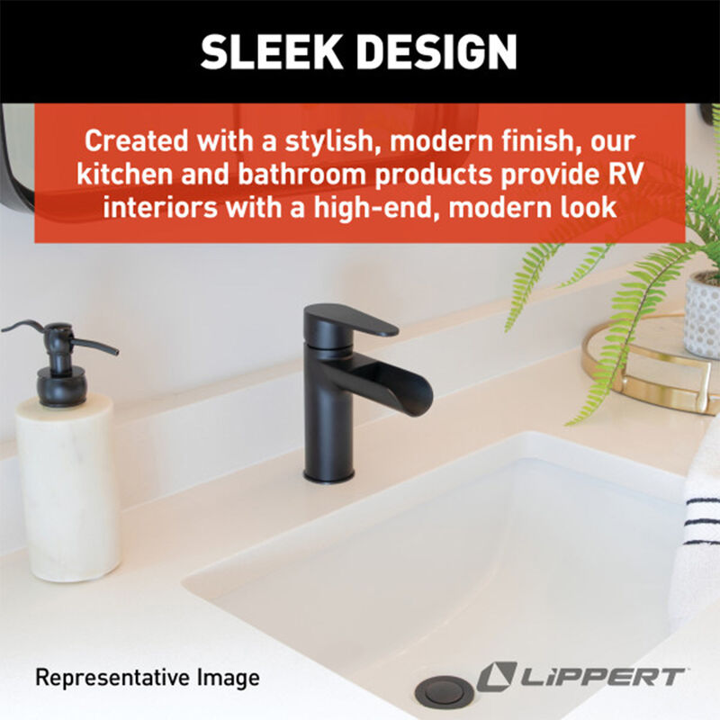 Lippert Flow Max Waterfall Bathroom Faucet - Stainless Steel image number 3