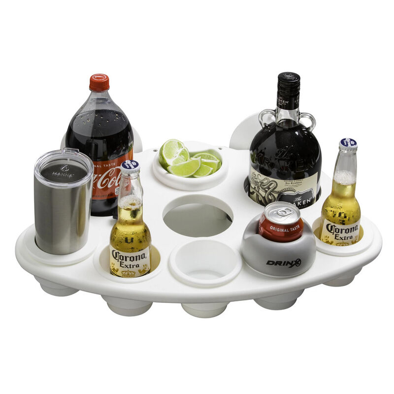 SeaSucker Party Barge, Vertical Mount, Round Bottle Holes, White image number 2