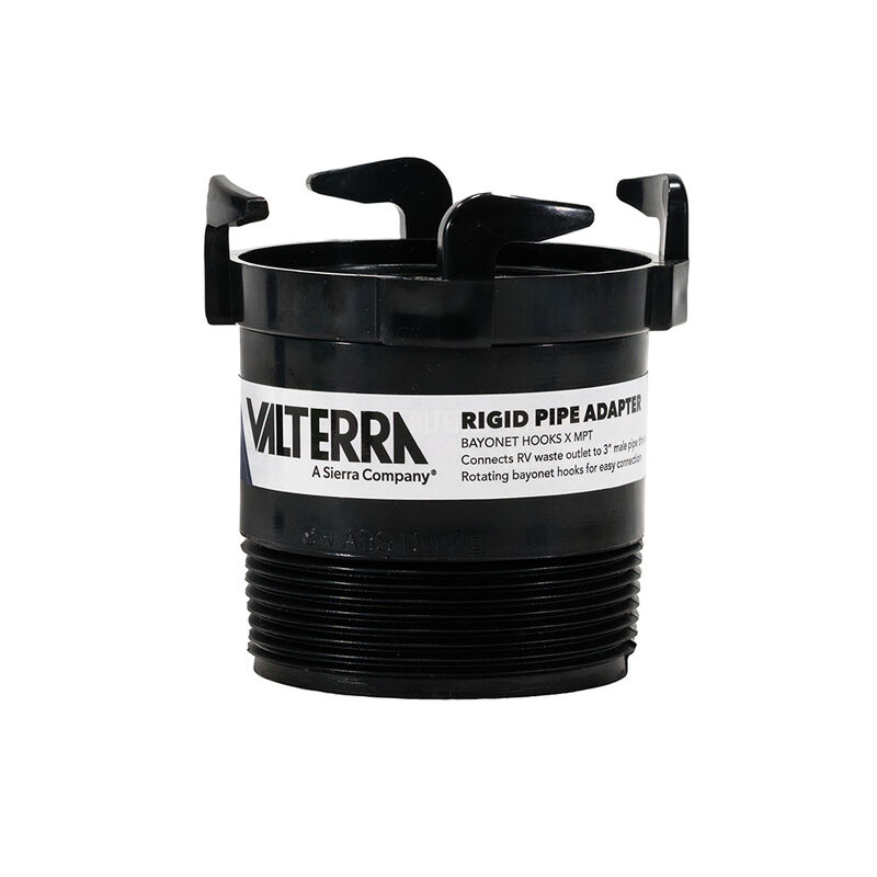Valterra Rotating Rigid Sewer Pipe Adapter, 3" MPT x Bayonet Hooks image number 1