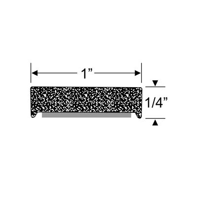Steele Rubber Products 1/4" x 1" Peel-N-Stick Hatch and Door Seal, 12' long
