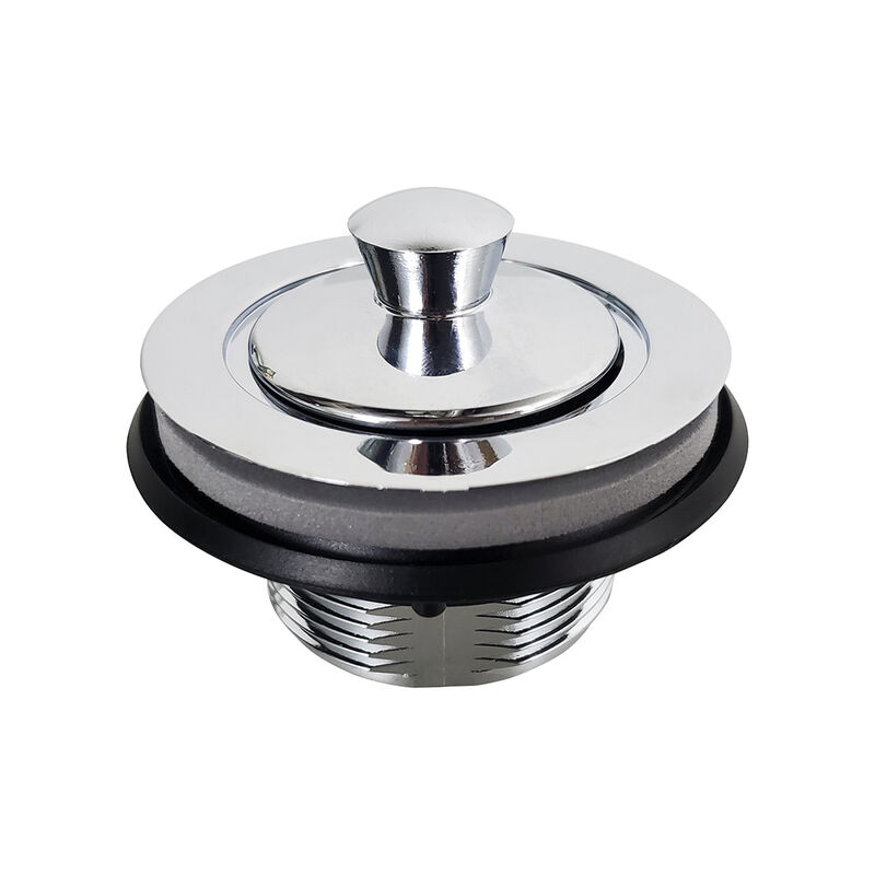 ICON Technologies RV Drain for Tub, Plastic with Pop Stopper, 1-1/2", Chrome image number 1