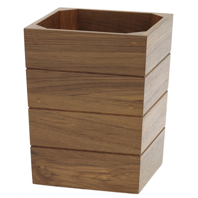 Whitecap Teak Waste Basket image number 1