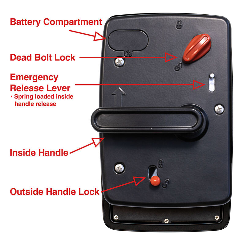 MRL Ultra Pro ES Motorhome Electronic Entry Door Lock image number 4