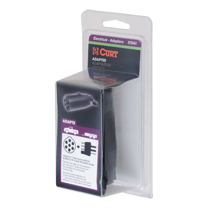 CURT 57041 Electrical Adapter, 7-Way Round to 4-Way Flat image number 7