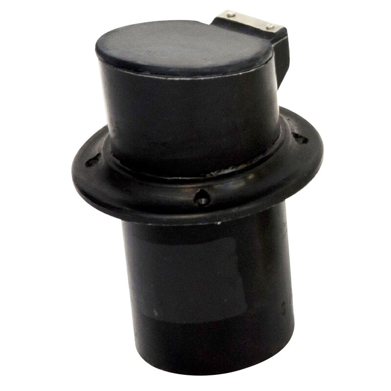 Thru-Hull 4" Exhaust Fitting With Flaps, Black image number 1