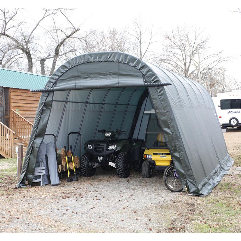 Round Style Shelter 12 x 20 x 8 Gray Cover image number 9