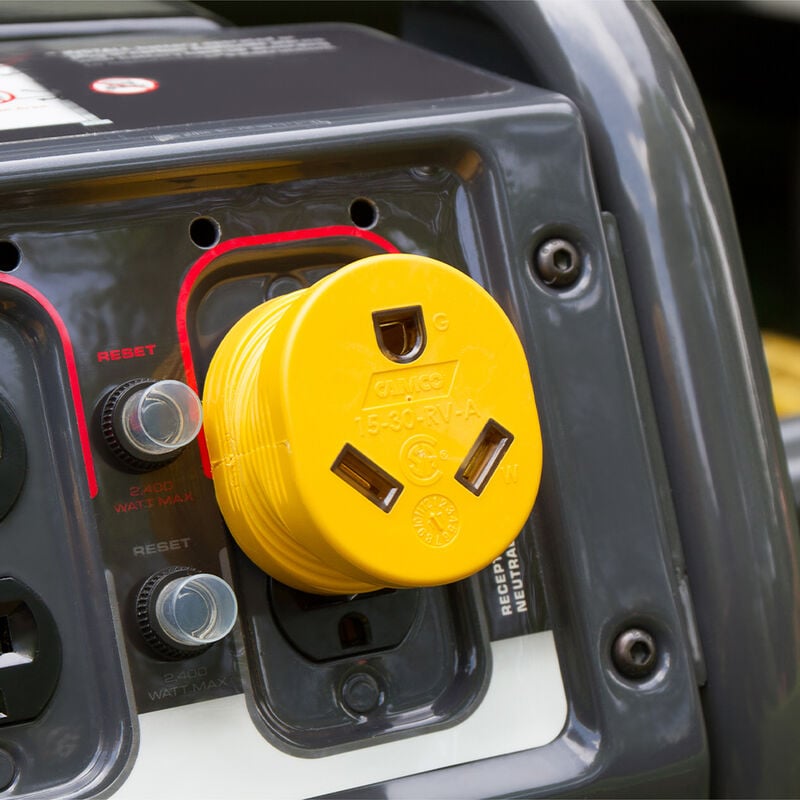 Camco 15A Male / 30A Female Power Grip Adapter image number 2