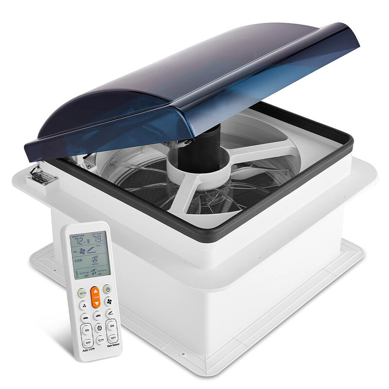 Hike Crew 14" RV Roof Vent Fan with Remote, 10-Speed, Smoked Lid image number 1