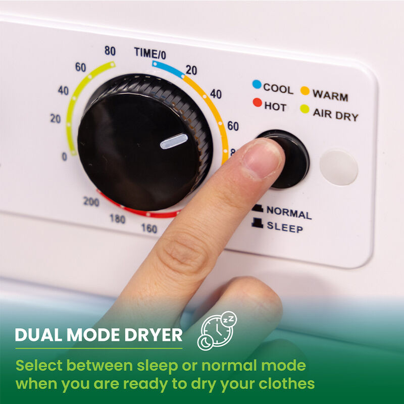 Equator Stackable EW 826 15-lb. Washer + ED 850 S 3.5 cu.ft. Vented Dryer, 110V, White image number 14