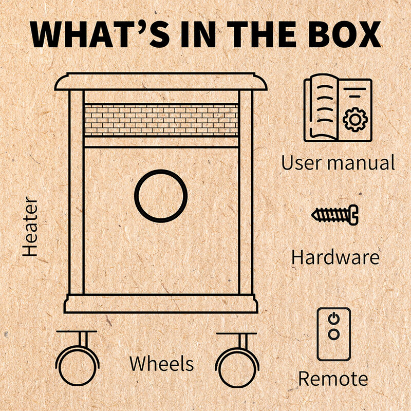 Heat Storm A-1500-ILODT 1500-Watt Deluxe Signature Design Cabinet Heater, Tan image number 6