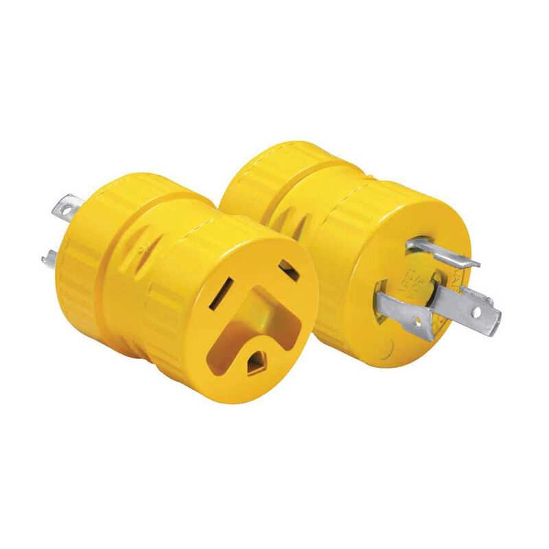 One-Piece Generator Adapter,  30 Amp 3-Prong Male to 30 Amp Female image number 1