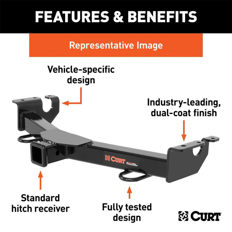 CURT 31091 2" Front Receiver Hitch, Select Chevrolet Silverado, GMC Sierra 2500, 3500 HD image number 3