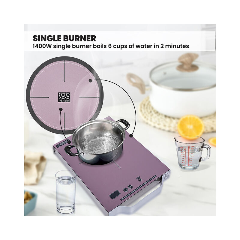 Equator PIC 100 Portable 11" Single-Burner Induction Cooktop with Handle, Copper image number 5