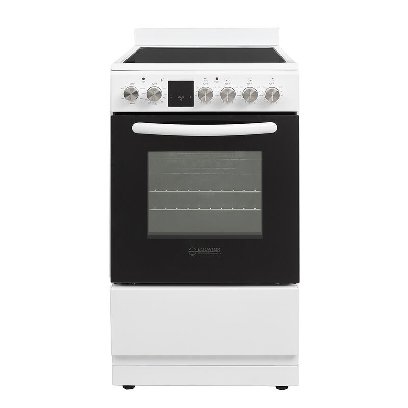 Equator 20" Electric Cooking Range with Convection Oven and Air Fryer, White image number 1