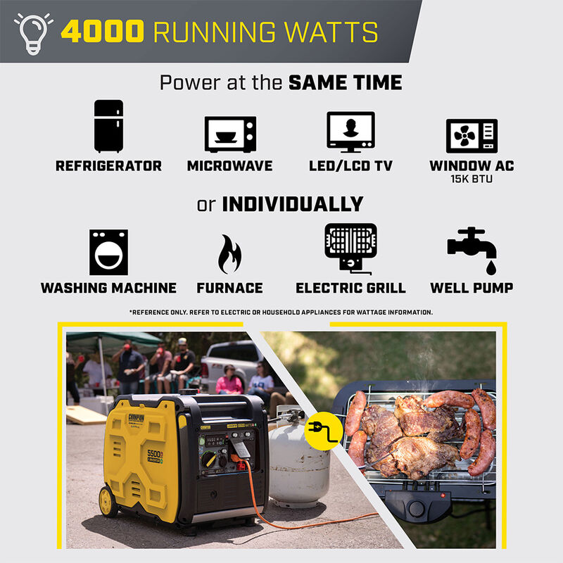 Champion 5500-Watt Dual-Fuel RV-Ready Portable Inverter with CO Shield and Remote Start image number 7
