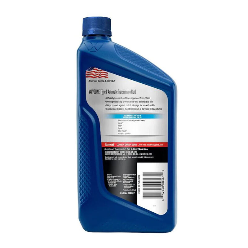 Valvoline Type F Transmission Fluid, Quart image number 2