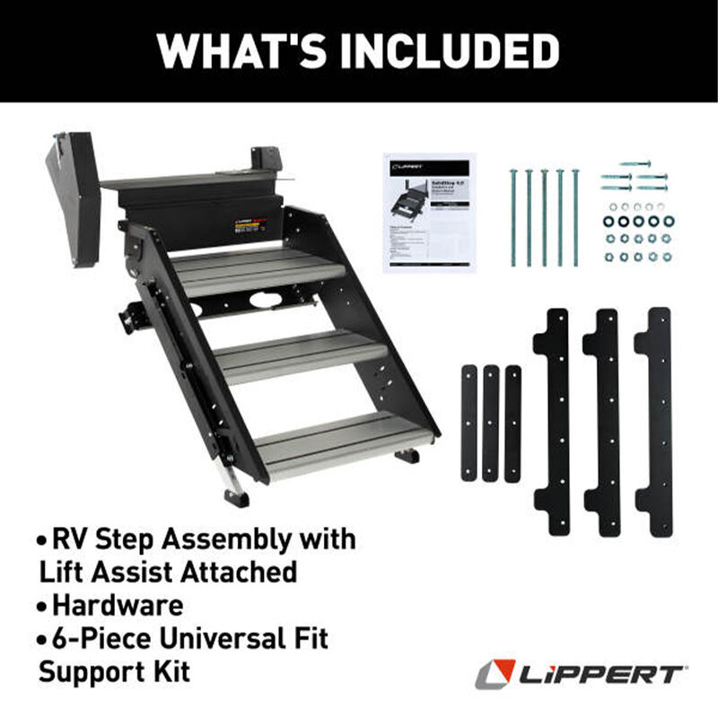 Lippert SolidStep 4.0 Premium RV Steps for 26" Doorway, Triple Step with Lift Assist image number 2