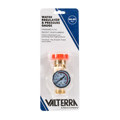 Valterra Brass Water Regulator Gauge Combo